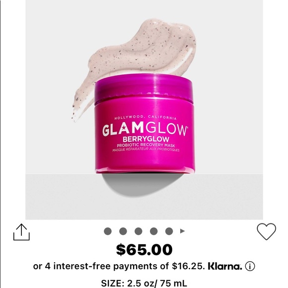 GLAMGLOW BERRYGLOW PROBIOTIC RECOVERY MASK - Picture 1 of 7